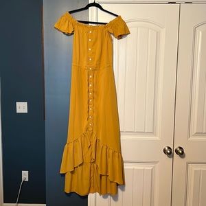 Kirundo Mustard mid length Dress